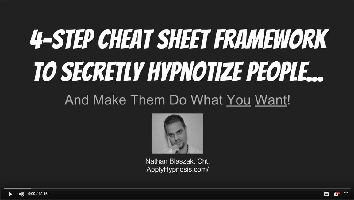 4 step cheat sheet for covert hypnosis video